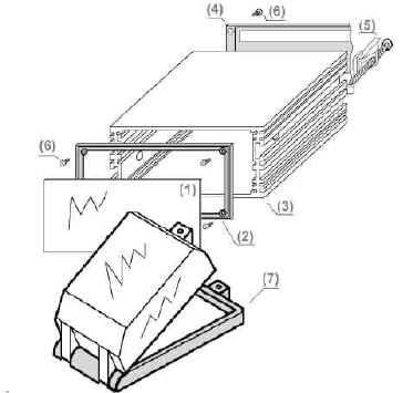 Montagediagramm für den elektronischen Platinenbehälter