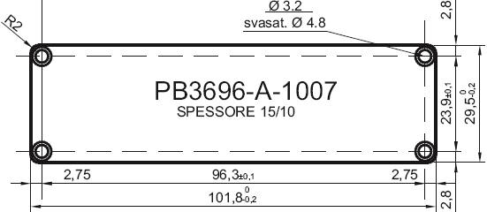 Standard-Aluminiumplatte für Art. 3696