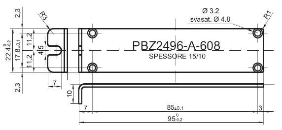 Panneau Z standard en aluminium pour art.2496