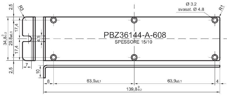 Panneau Z standard en aluminium pour art.36144