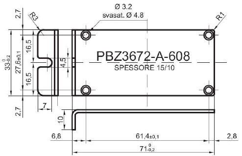 Panneau Z standard en aluminium pour art.2496