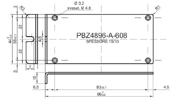 Panneau Z standard en aluminium pour art.4848