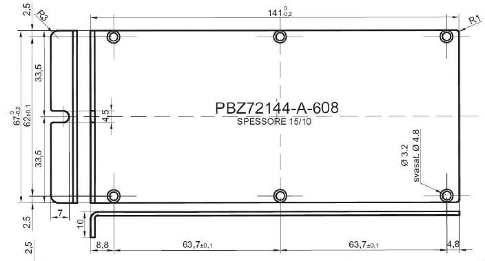Panneau Z standard en aluminium pour art.7272