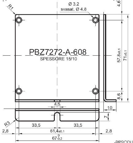 Panneau Z standard en aluminium pour art.7272