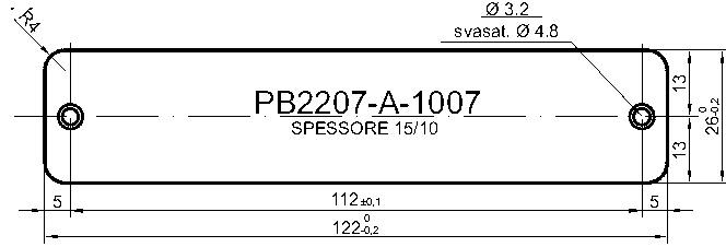 panneau aluminium standard pour art.2207