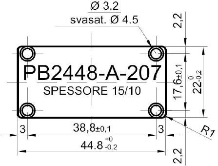 Panneau aluminium standard pour art.2448
