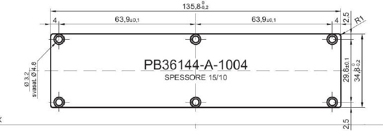 Panneau aluminium standard pour art.36144