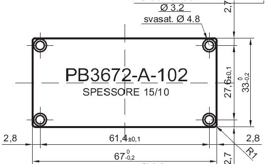 Panneau aluminium standard pour art.3672