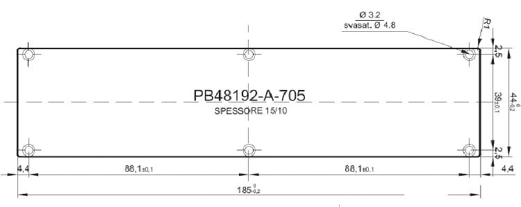 Panneau aluminium standard pour art.48192