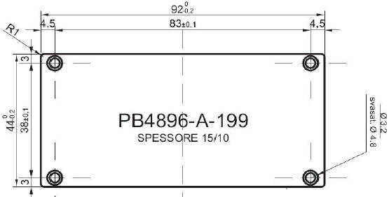 Panneau aluminium standard pour art.4896