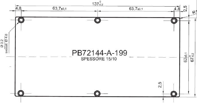 Panneau aluminium standard pour art.72144