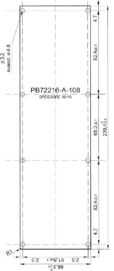 Panneau aluminium standard pour art.72144