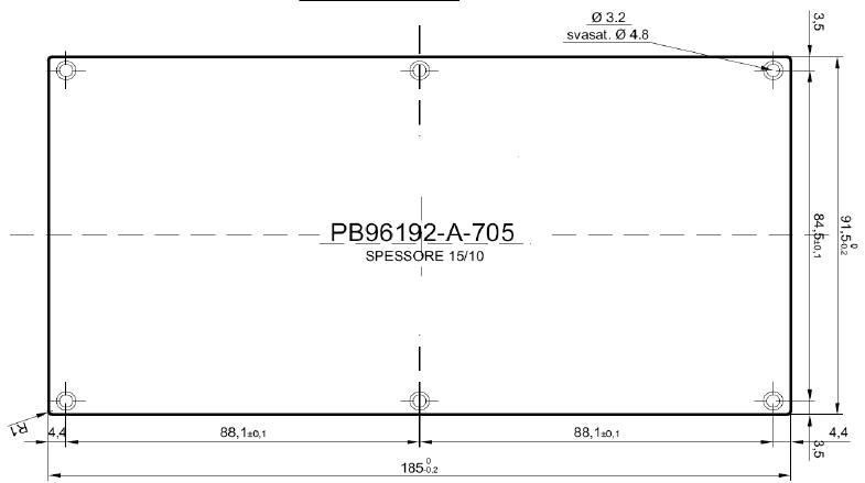 Panneau aluminium standard pour art.96x192