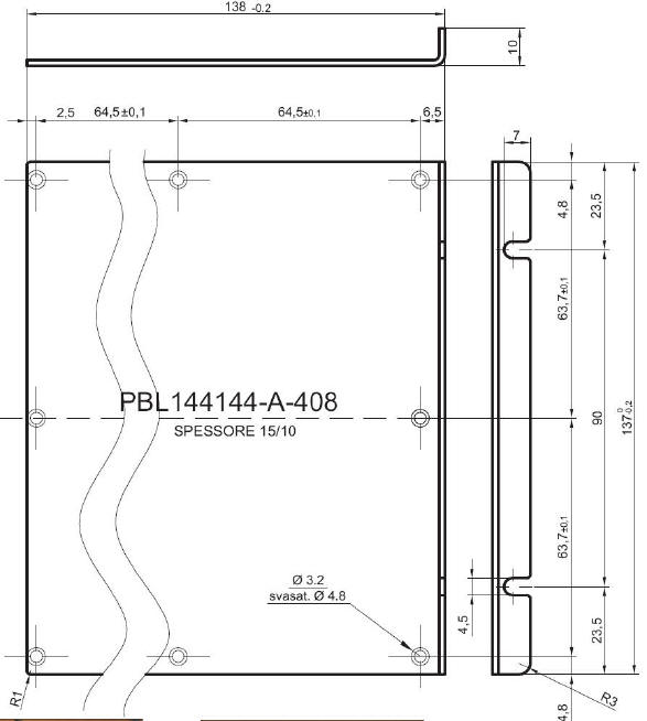 Standardowy panel L z aluminium dla art.96192