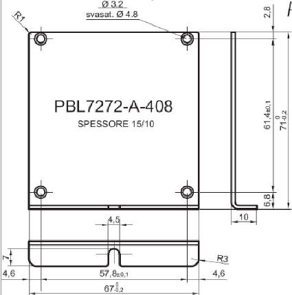 Standardowy panel L z aluminium dla art.7272