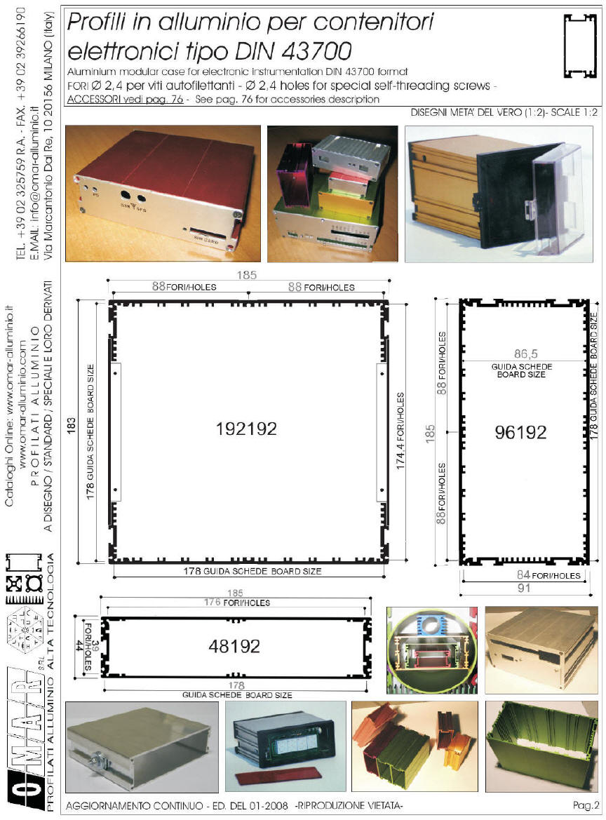 catalogo contenitori per elettronica in alluminio